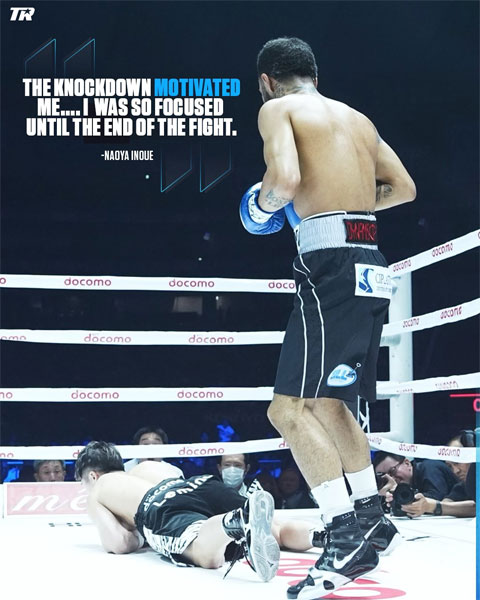 The first time Naoya Inoue was knocked down