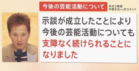 中居コメントは違約金回避が狙い？